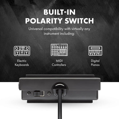 Universal Sustain Pedal For MIDI Keyboards, Digital Pianos, Electric Pianos and More - photo 2