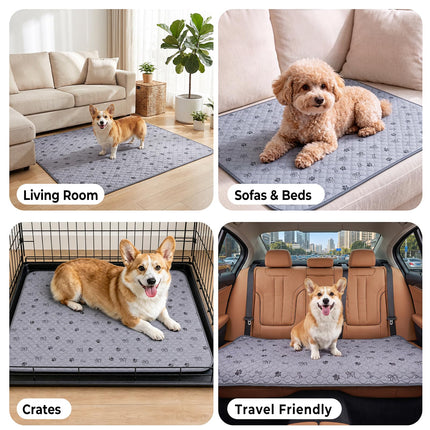 4 Pack Washable Pee Pads for Dogs, Waterproof Reusable Puppy Pads