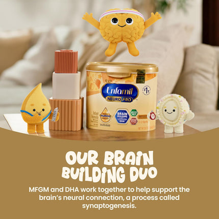 Enfamil NeuroPro Baby Formula, Brain Building Duo DHA & MFGM, Exclusive Immune Supporting HuMO6 Blend, Powder Infant Formula, Baby Milk, 20.7 Oz