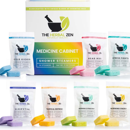 Shower Steamers Aromatherapy Tablets – Variety Pack - Shower Bombs Aromatherapy Made in USA – Valentines Day Gift for Her and Him – Natural Essential Oils – Adult Christmas Stocking Stuffers (14 pack)