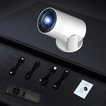 Wireless Mini Projector with WIFI 6 and Bluetooth, 4K 1080P Support Portable Projector 180° Rotatable. 17"-130" Screen Video Projector. Compatible for Smartphone, Laptop, PC(Q6 mate)
