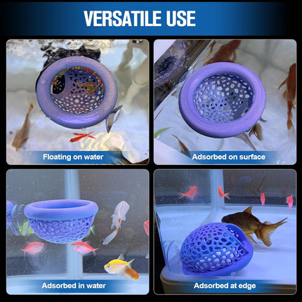 Multi-Functional Betta Hammock Feeding Bed - Floating or Suction Cup Mount, Adjustable Resting Spot & Hideout for Betta Fish & Shrimp | Betta Tank Accessories & Aquarium Decor