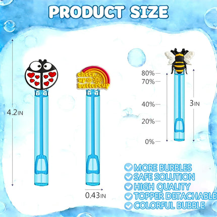 20-Pack Insect & Garden-Themed Bubble Wands – Assorted Designs (Butterfly, Bee, MOM) Party Favors, Goodie Bag Stuffers & Piñata Fillers for Garden Birthdays, Mother’s Day Gatherings & Backyard Picnics
