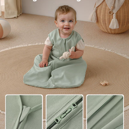 Yoofoss Baby Sleep Sack 0-6 Months Wearable Blanket for Babies 100% Organic Cotton 2-Way Zipper TOG 0.5 Toddler Sleeping Sack 3 Pack, Sleep Sacks