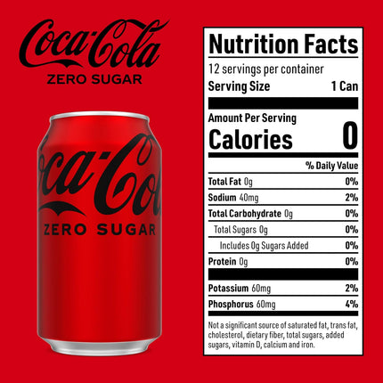Coca-Cola Zero, 12 fl oz, 12 Pack