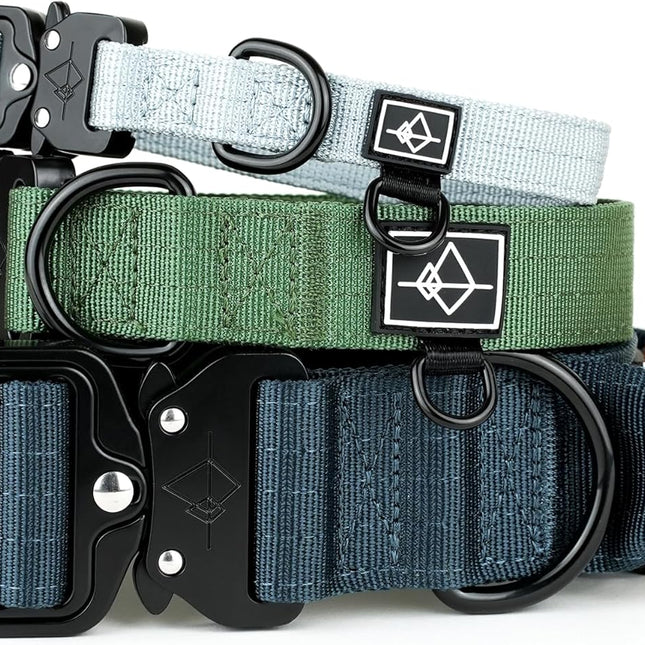 Premium Adjustable Heavy-Duty Nylon Dog Collar with Quick-Release Metal Buckle - Montana Moonrise, Classic Size 3