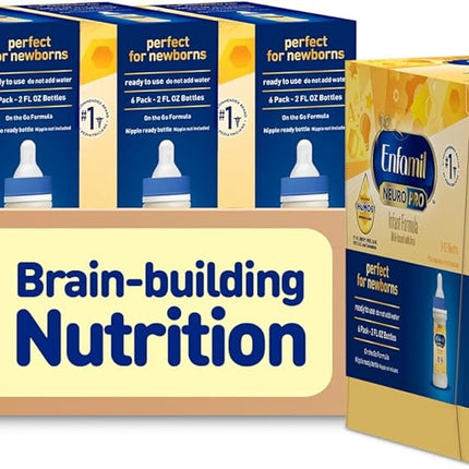 Enfamil NeuroPro Baby Formula, Brain Building Duo DHA & MFGM, Exclusive Immune Supporting HuMO6 Blend, Powder Infant Formula, Baby Milk, 2 Fl Oz, 24-Pack