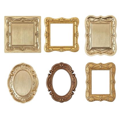 Embossed Frame Wax Seal Stamp Set – 3 Pcs Vintage Collection with Solid Brass Heads & Wooden Handle – Elegant Border Design for Wedding Invitations, Envelopes & DIY Crafts