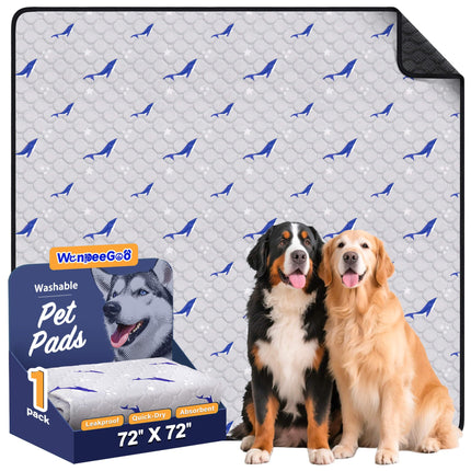 Washable Dog Pee Pads, Non-Slip Waterproof, 36 x 41 in, 2 Pack, Feather