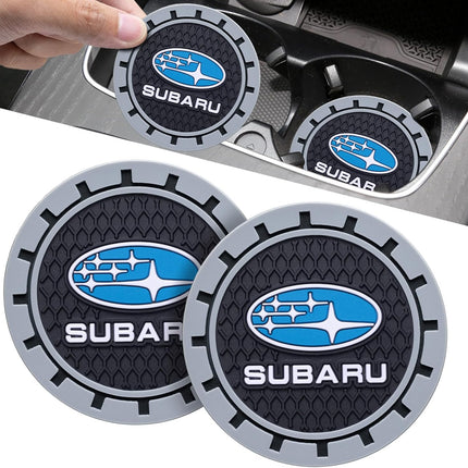 Car Cup Coaster, 2PCS Universal Non-Slip Cup Holders, Compatible with Subaru Series Car Cup Holder Coasters，Car Drink Coaster Holder Accessory, Black
