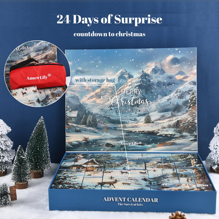 Survival Advent Calendar 2026 Men - 24 Days Xmas Countdown for Teen Boy