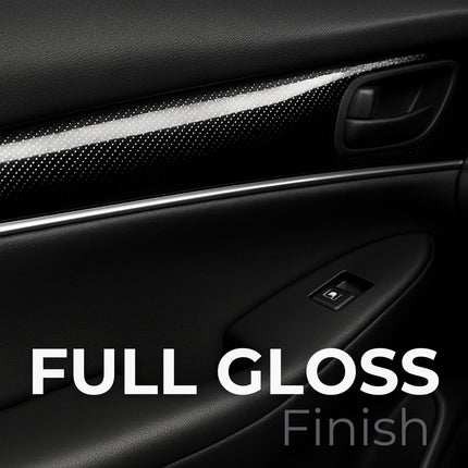 7D Super Glossy Black Carbon Fiber Vinyl Wrap - Anti-Wrinkle, Air Release Automotive Wrap - DIY Decals Self Adhesive Car Vinyl Sticker for Interior/Exterior - Size 1FT x 10FT