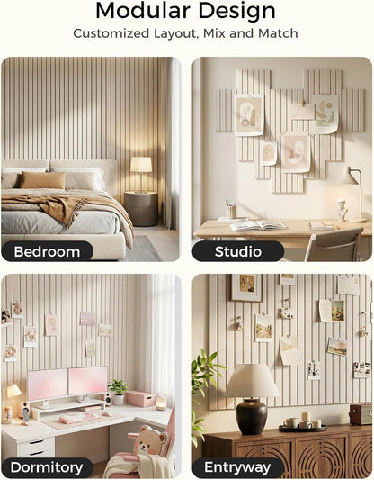 12-Pack Felt Bulletin Board Tiles, 48" x 36", Oatmeal - photo 4