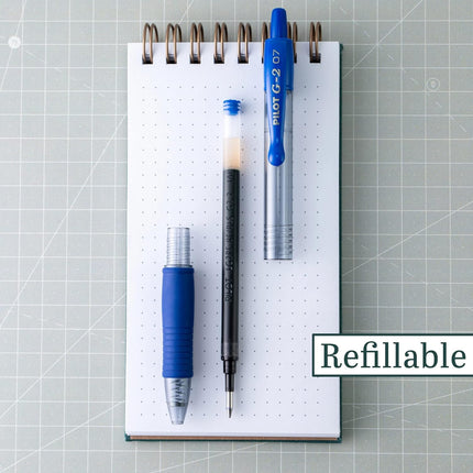 Premium Refillable & Retractable Rolling Ball Gel Pens, Fine Point, Blue Ink, 12-Pack - photo 3