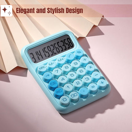 Mr. Pen- Mechanical Switch Calculator, 12 Digits, Large LCD Display, Blue Calculator Big Buttons