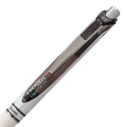 EnerGel Pearl RTX Retractable Liquid Gel Pen, (0.7mm), Medium Line, Needle Tip, Black Ink, Pack of 2 (BLN77WBP2A)