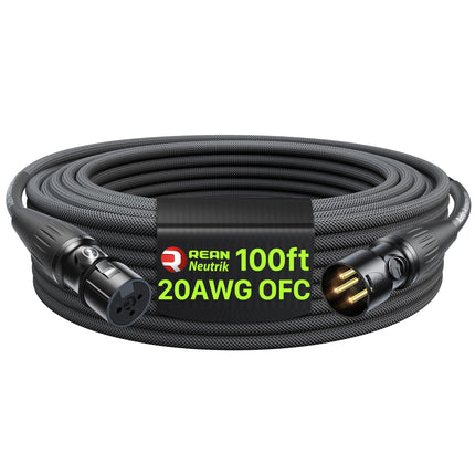 XLR Cables 10ft, Neutrik REAN Connectors, Dual Shielded