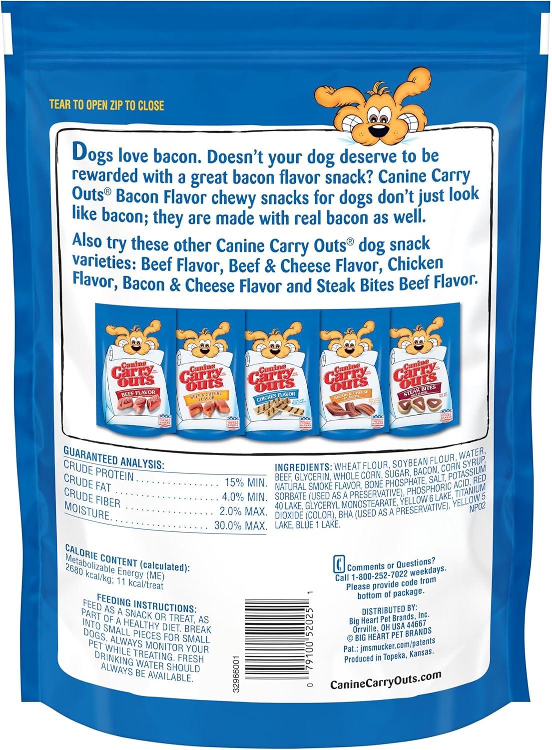 Dog Treats, Bacon Flavor, 22.5 Ounce (Pack of 4), Made with Real Bacon - photo 3