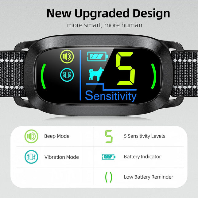 PawHaven RefugioPata FAFAFROG Dog Bark Collar, Rechargeable Smart Collar — Pet Supplies