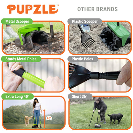 Dog Pooper Scooper with Bag Attachment, 40" Long Handle Dog Scooper - photo 6