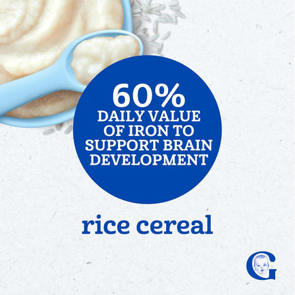 GERBER CEREAL FOR BABY Infant Dry Cereal Rice 1ST FOODS Non GMO Rice 5x8oz