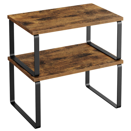Cabinet Organizer Shelf, Set of 2 Spice Rack, Kitchen Storage