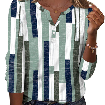 Long Sleeve Shirts for Women Casual V Neck Fall Tops Summer Blouses