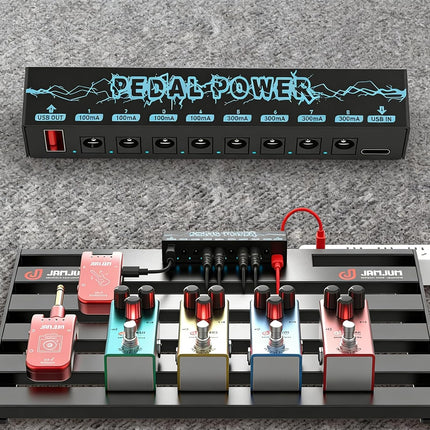 Guitar Pedal 8 Isolated DC Outputs, Low Noise, Metal Shell, Synchronous Output for Electric Guitar Effects Pedals