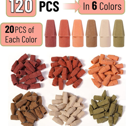 Mr. Pen- Pencil Erasers Toppers, 120 Pack, Colorful, Latex Free, No Smudge, Mr Pen Erasers for Pencils