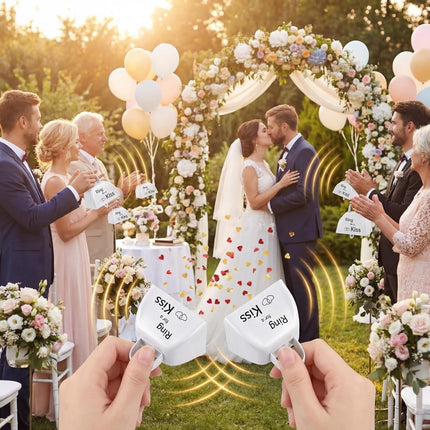 24 Set Wedding Cowbells Ring for a Kiss Party Bell Noise Makers Small Iron Kissing Bells for Sporting Events Wedding Reception Favor Goody Bag Supplies