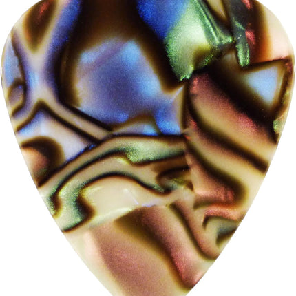 Celluloid Abalone Guitar Or Bass Pick - 0.46 mm Light Gauge - 351 Shape - 12 Pack