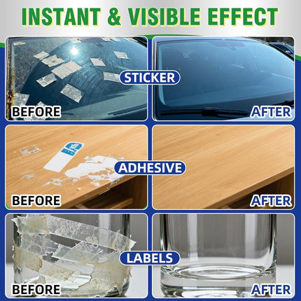 Adhesive Remover, 4.06 Oz Sticker Remover for Cars, Windows, Floor, Glue Remover with Plastic Razor Blade Scraper – Rapidly Removes Labels, Stickers, Glue, Tape, Gum, Wax