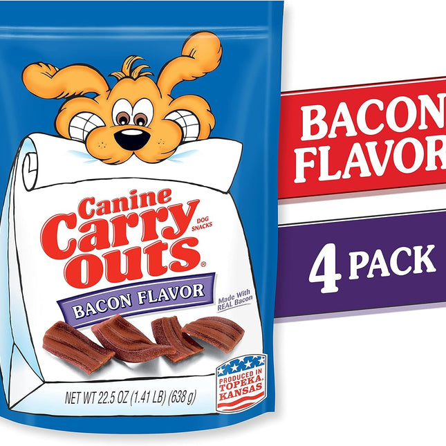 Dog Treats, Bacon Flavor, 22.5 Ounce (Pack of 4), Made with Real Bacon - photo 2