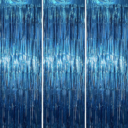Champagne Foil Fringe Backdrop Curtains, 3.3x6.6ft, 3pcs