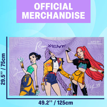 KPop Demon Hunters Bath Towels With Hood For Girls, 29.5 x 49.2 inch, Soft Absorbent Cotton Beach Towels, Swimming Pool Hooded Poncho, Shower Bath Travel Cozy Cute Gifts For Girls