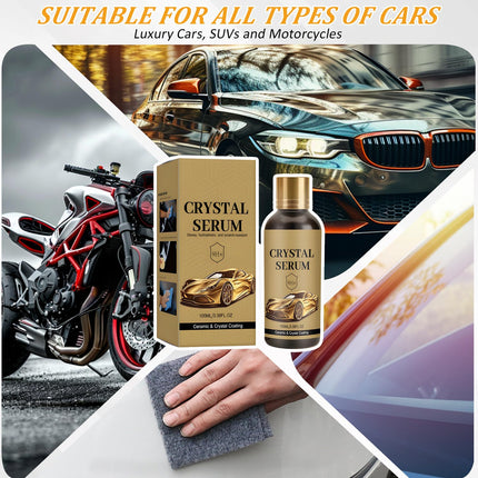 2Pcs PTZ Crystal Serum Advanced Graphene Ceramic Coating for Cars,9h Graphene Coating for Auto Car Detailing Ultimate Quick Effect Car Coating Spray,Nano Coat Restore for Paint,Wheel(1pcs*100ml)