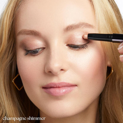 Cream-to-Powder Waterproof Shadow Stick – Champagne Shimmer – Long-Lasting, Crease-Proof, Medium - photo 3