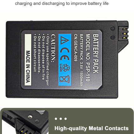 for Sony PSP Battery 1000 1001: Model PSP-110 Replacement Battery Pack 3.6V 1800mAh for Sony PSP1000 PSP1001 PSP Fat