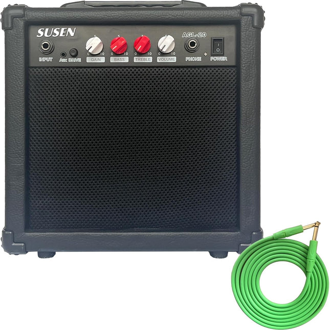 Electric Guitar Amp 20 Watt Amplifier Portable Amp with Headphone Input Gain Powe Including Professional Noise