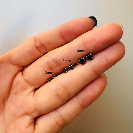 3Pairs CZ Stud Flat Screw Back Earrings for Women Multiple Piercing,Dainty Flatback Cubic Zirconia Cartilage Earring Stud,Helix Tragus Conch Piercing Jewelry