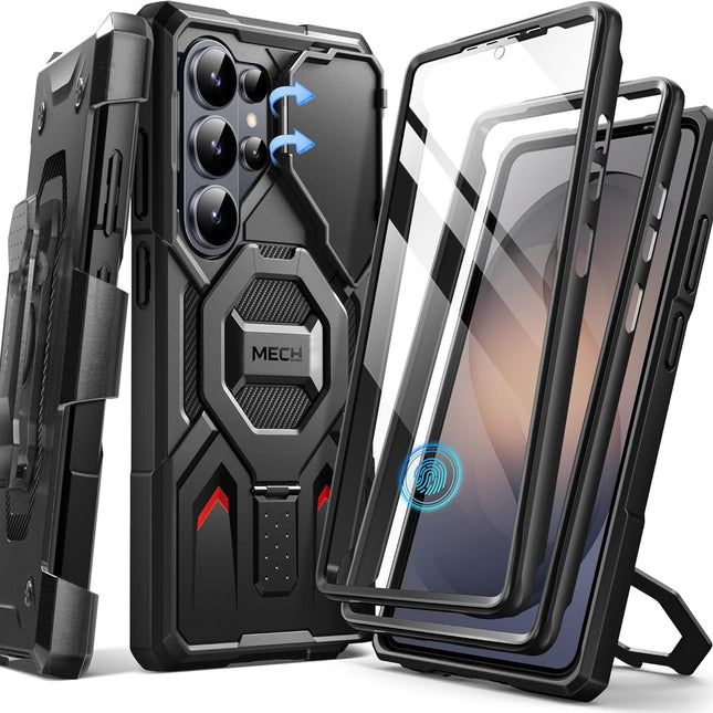 Magnetic Stand for Samsung Galaxy S26 Ultra Case, Compatible with Magsafe, [Camera Cover & 2 Front Frames][Military