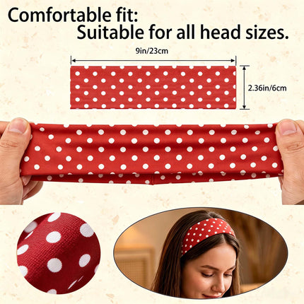 Headbands Polka Dot Headbands for Women,Cloth Soft Cute Hair Bands