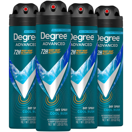 Desodorante antitranspirante en aerosol seco Cool Rush 3.8 oz, 3 unidades