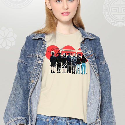Forever Artist Arirang Shirt - Premium Cotton Boy Band Silhouette Shirt, K-Pop Fan Aesthetic Cream Streetwear, Army Gift Top