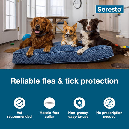 Flea & Tick Collar For Dogs Over 18 lbs., Treatment & Prevention, Vet-Recommend, 8 Month Protection
