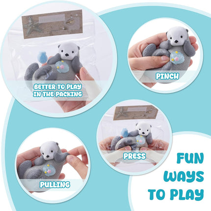Handmade Taba Sea Otter Squishy -Premium Non-Toxic Silicone Stress Relief Ultra-Soft Squishy Fidget Toys for Anxiety, Cute & Collectible Gift for Kids and Adults