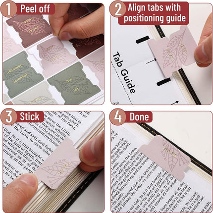 Mr. Pen- Bible Tabs, 75 Tabs, Autumnal Earth, Gold Foil Embossed Lettering, Laminated Bible Tabs for Women and Men, Bible Tabs for Study Bible Index Tabs, Bible Book Tabs, Bible Labels Tabs