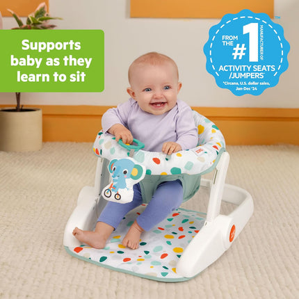 Bright Starts Terazzo Neutral 2 Position Baby Floor Seat Foldable Unisex Multi-Coloured