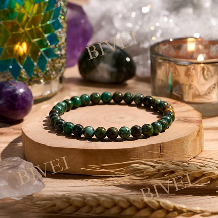 Bivei 6mm Beaded Bracelets for Women Handmade Semi Precious Natural Stone Stretch Elastic Jewelry Yoga Protection Gifts