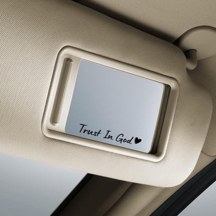 SCUARI 4PCS Car Stickers,Cars Decals,Car Accessories Trust in God Rearview Mirror Sticker,Auto Stickers and Decals,Auto Decals for Women,Trust in God Mirror Decoration,Fits Most Vehicles (Black)